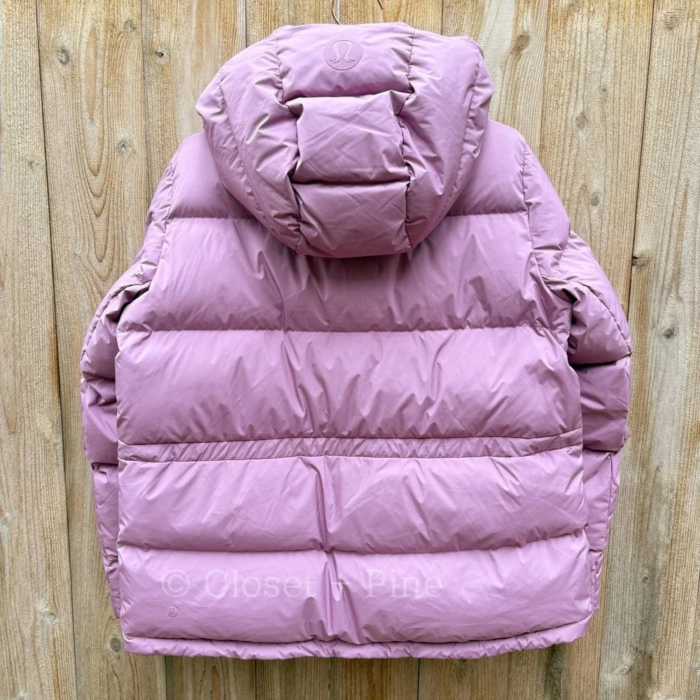 Lululemon Wunder Puff Jacket Velvet Dust Purple Pink Size 8 Hooded Puffer Coat - Picture 5 of 17
